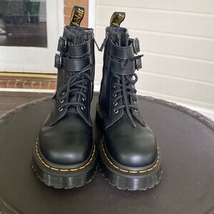 Dr martens shoes/ women's  strapped  buckle  boot. Used  once